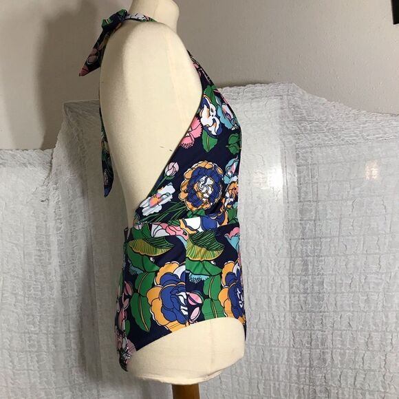 Modcloth NWOT Floral Plunge Swimsuit Size Large - Picture 6 of 9